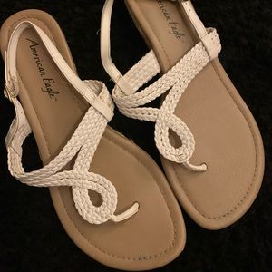 American eagle white sandals